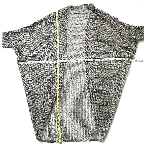 Frank Lyman Cover Up Cardigan US 10 Gold Silver Black Sheer Cocoon Disco Retro - Picture 3 of 6